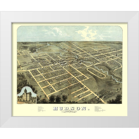 Hudson Michigan - Ruger 1868  White Modern Wood Framed Art Print by Ruger