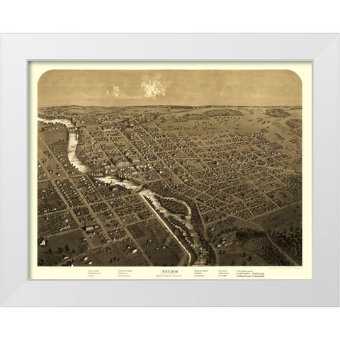 Niles Michigan - Ruger 1868  White Modern Wood Framed Art Print by Ruger