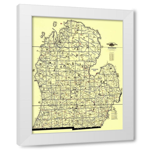 Transportation Routes - McEwen 1897 White Modern Wood Framed Art Print by McEwen