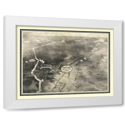 Brainerd Minnesota -1914 White Modern Wood Framed Art Print by Unknown
