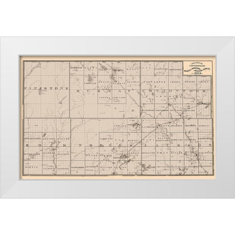 Cottonwood Murray Jackson Nobles Rock Minnesota White Modern Wood Framed Art Print by Andreas