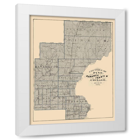 Kanabec Isanti Chisago Minnesota Landowner White Modern Wood Framed Art Print by Andreas