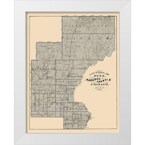 Kanabec Isanti Chisago Minnesota Landowner White Modern Wood Framed Art Print by Andreas