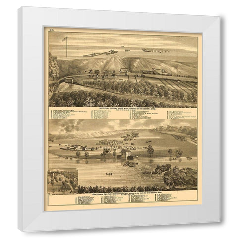 Montevideo Minnesota - Theodore 1874  White Modern Wood Framed Art Print by Theodore