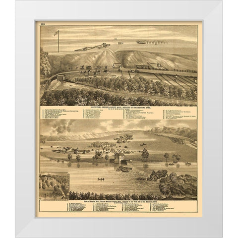 Montevideo Minnesota - Theodore 1874  White Modern Wood Framed Art Print by Theodore