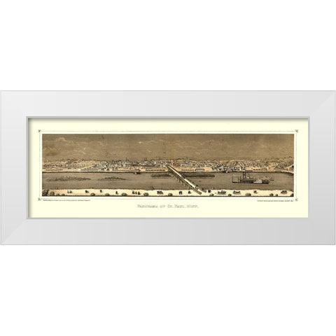 Saint Paul Minnesota - Hageboeck 1873  White Modern Wood Framed Art Print by Hageboeck
