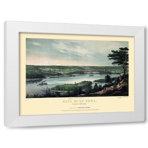 Saint Paul Minnesota - Ritchie 1853  White Modern Wood Framed Art Print by Ritchie