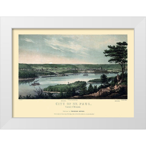 Saint Paul Minnesota - Ritchie 1853  White Modern Wood Framed Art Print by Ritchie