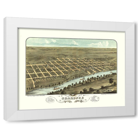 Shakopee Minnesota - Stoner 1869  White Modern Wood Framed Art Print by Stoner