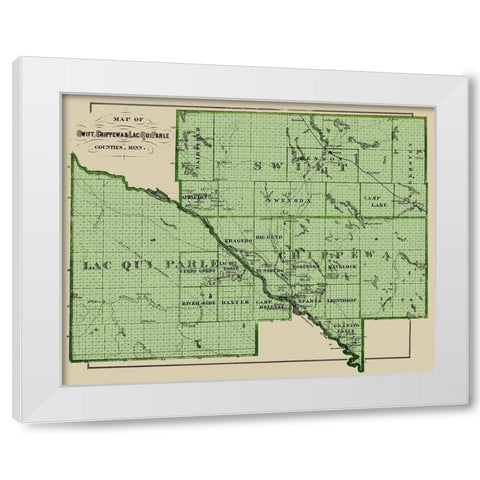 Swift Chippewa Lac Qui Parle Minnesota Landowner White Modern Wood Framed Art Print by Andreas