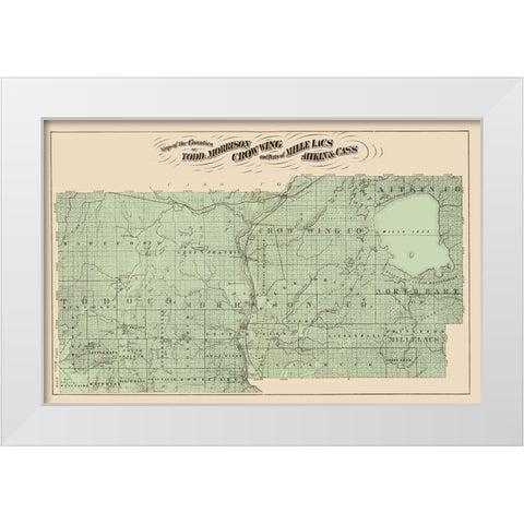 Todd Morrison Crow Wing Minnesota Landowner White Modern Wood Framed Art Print by Andreas