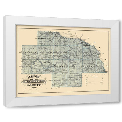Wabasha Minnesota Landowner - Andreas 1874 White Modern Wood Framed Art Print by Andreas