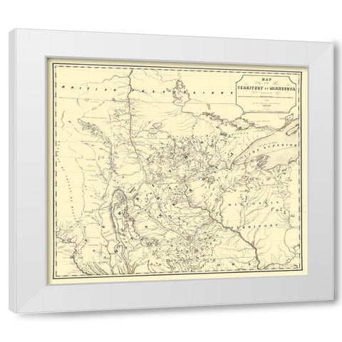 Minnesota Territory - John 1849  White Modern Wood Framed Art Print by John