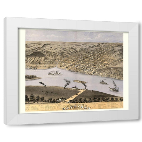 Hannibal Missouri - Ruger 1869 White Modern Wood Framed Art Print by Ruger