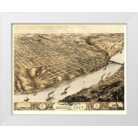 Kansas City Missouri - Ruger 1869 White Modern Wood Framed Art Print by Ruger