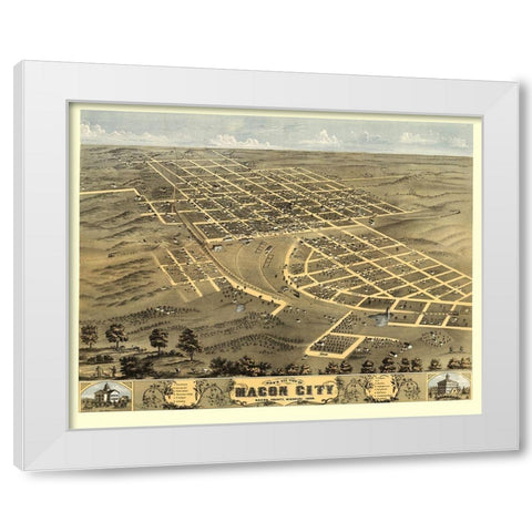 Macon City Missouri - Ruger 1869 White Modern Wood Framed Art Print by Ruger