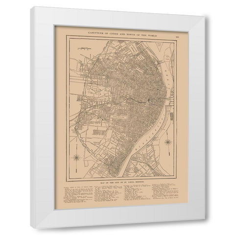 St Louis  Missouri - Reynold 1921 White Modern Wood Framed Art Print by Reynold