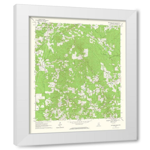 South Montrose Mississippi Quad - USGS 1970 White Modern Wood Framed Art Print by USGS