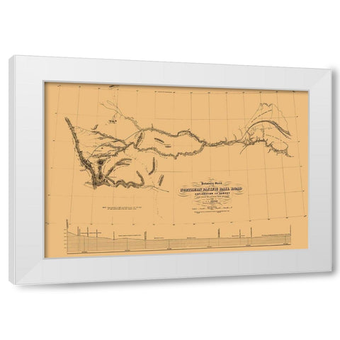 Northern Pacific Railroad Preliminary Survey 2 White Modern Wood Framed Art Print by Wagner