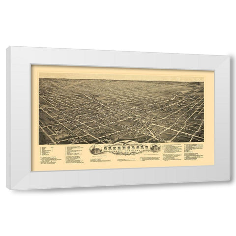 Greensboro North Carolina - Ruger 1891 White Modern Wood Framed Art Print by Ruger