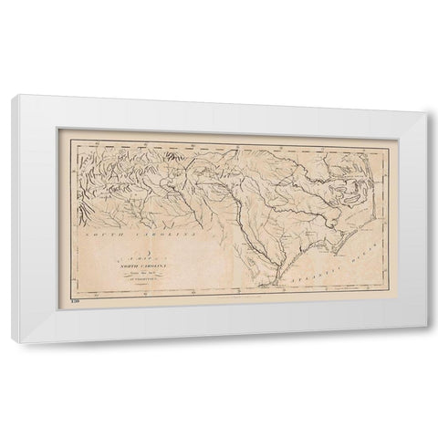 North Carolina - Stockdale 1794  White Modern Wood Framed Art Print by Stockdale