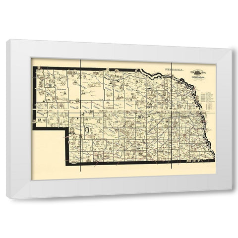 Transportation Routes - Mcewen 1897 White Modern Wood Framed Art Print by Mcewen