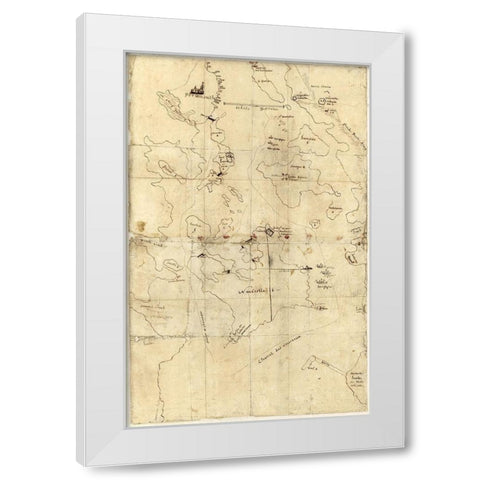Portsmouth New Hampshire -1792 White Modern Wood Framed Art Print by Unknown