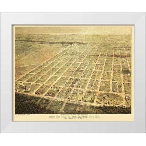 Egg Harbor City New Jersey - Scheu 1865  White Modern Wood Framed Art Print by Scheu