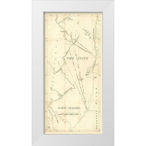 New Jersey -1775 White Modern Wood Framed Art Print by Unknown