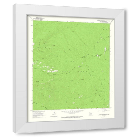 Bearwallow Mountain New Mexico Quad - USGS 1963 White Modern Wood Framed Art Print by USGS