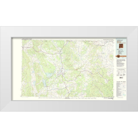 Chama New Mexico Colorado Quad - USGS 1981 White Modern Wood Framed Art Print by USGS