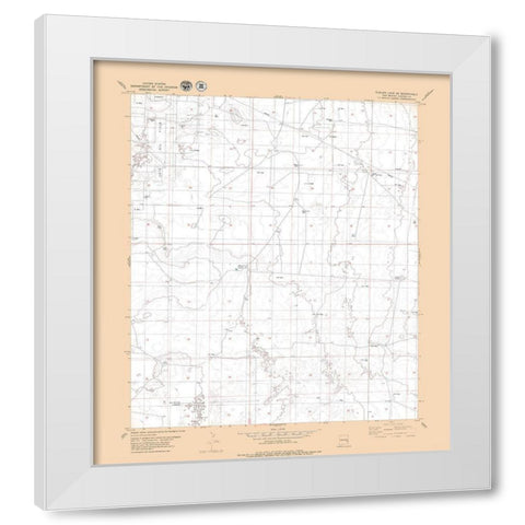 Curlew Lake New Mexico Quad - USGS 1979 White Modern Wood Framed Art Print by USGS