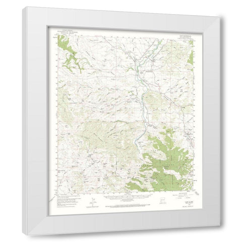 Cliff New Mexico Quad - USGS 1959 White Modern Wood Framed Art Print by USGS