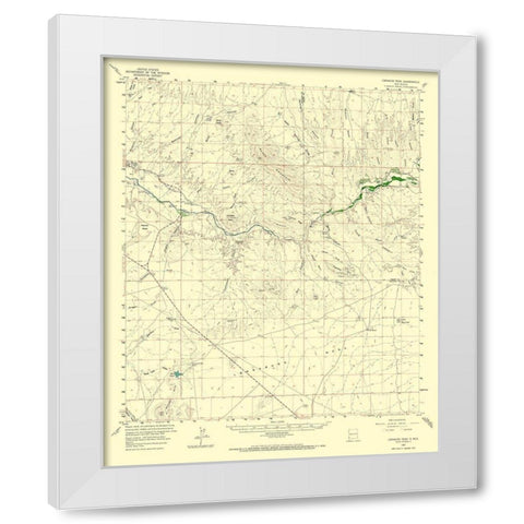 Canador Peak New Mexico Quad - USGS 1959 White Modern Wood Framed Art Print by USGS