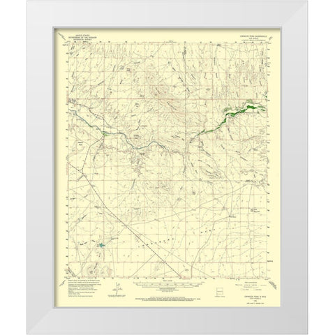 Canador Peak New Mexico Quad - USGS 1959 White Modern Wood Framed Art Print by USGS