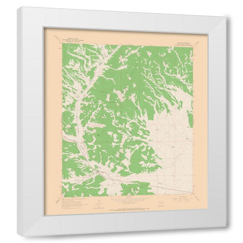 Datil New Mexico Quad - USGS 1963 White Modern Wood Framed Art Print by USGS
