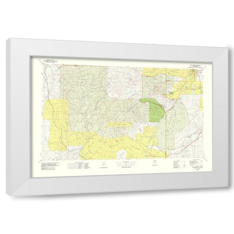 Los Alamos New Mexico Quad - USGS 1978 White Modern Wood Framed Art Print by USGS