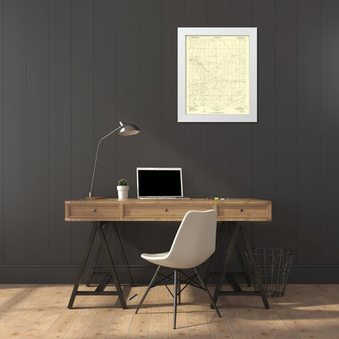 L-E Ranch Chaves County New Mexico Quad - USGS White Modern Wood Framed Art Print by USGS