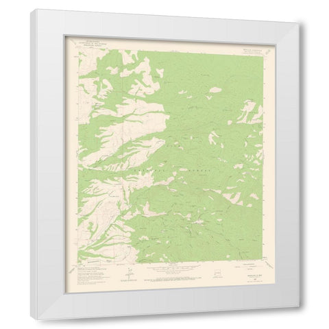 Mogollon New Mexico Quad - USGS 1963 White Modern Wood Framed Art Print by USGS