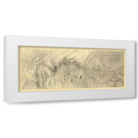Colorado River New Mexico No 2 - Floyd 1858 White Modern Wood Framed Art Print by Floyd