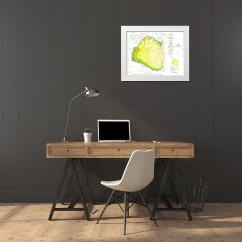 San Juan Basin New Mexico Colorado - USGS 1959 White Modern Wood Framed Art Print by USGS