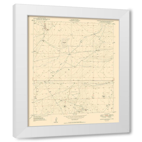Sardine Mountain New Mexico Quad - USGS 1949 White Modern Wood Framed Art Print by USGS