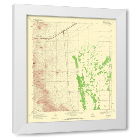 Steins New Mexico Quad - USGS 1965 White Modern Wood Framed Art Print by USGS