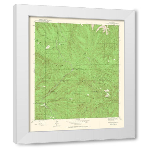 Twin Sisters New Mexico Quad - USGS 1947 White Modern Wood Framed Art Print by USGS