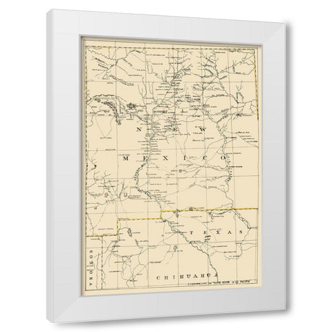 New Mexico - Holdredge 1866 White Modern Wood Framed Art Print by Holdredge