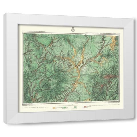 New Mexico Land Classification Sheet - US Army White Modern Wood Framed Art Print by US Army