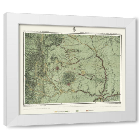 New Mexico New Mexico Economic Sheet - US Army White Modern Wood Framed Art Print by US Army