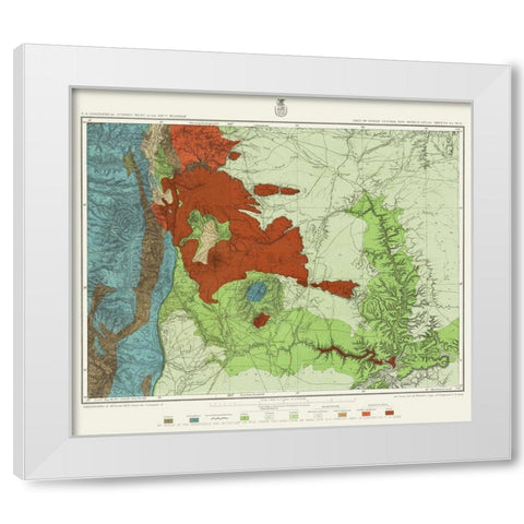 New Mexico North New Mexico Sheet - US Army 1881 White Modern Wood Framed Art Print by US Army