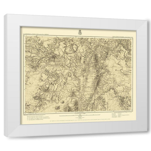 New Mexico Central New Mexico Sheet - US Army 1882 White Modern Wood Framed Art Print by US Army