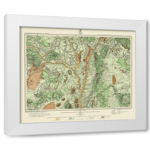 Central New Mexico Land Classification Sheet White Modern Wood Framed Art Print by US Army